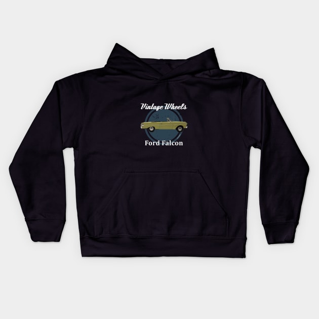 Vintage Wheels - Ford Falcon Kids Hoodie by DaJellah